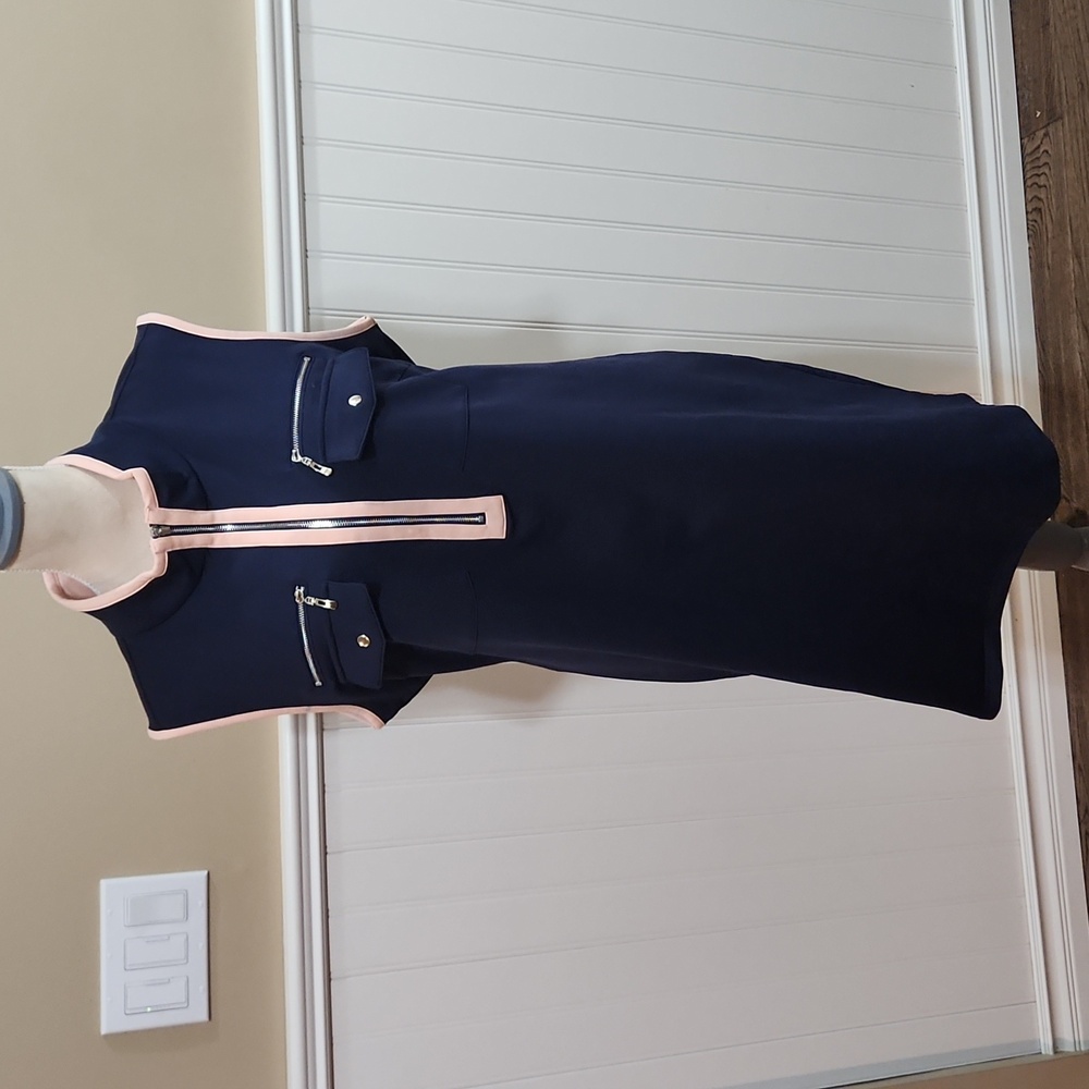 💫Orly navy / peach dress NWT